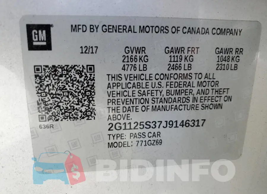2G1125S37J9146317 Photo# 13