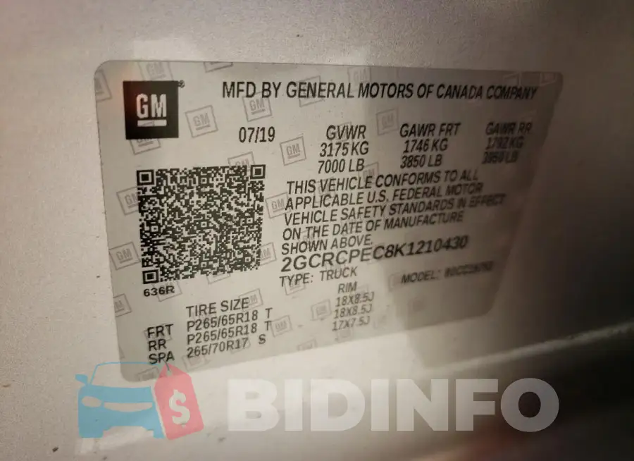 2GCRCPEC8K1210430 Photo# 12