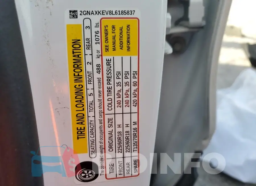 2GNAXKEV8L6185837 Photo# 12