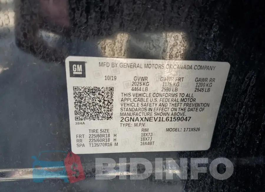 2GNAXNEV1L6159047 Photo# 14