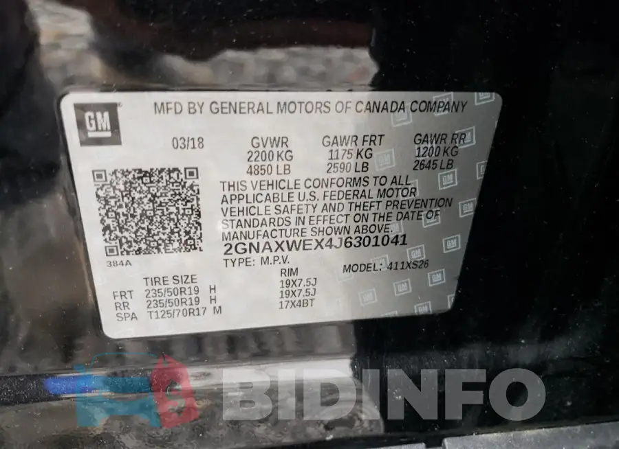2GNAXWEX4J6301041 Photo# 14