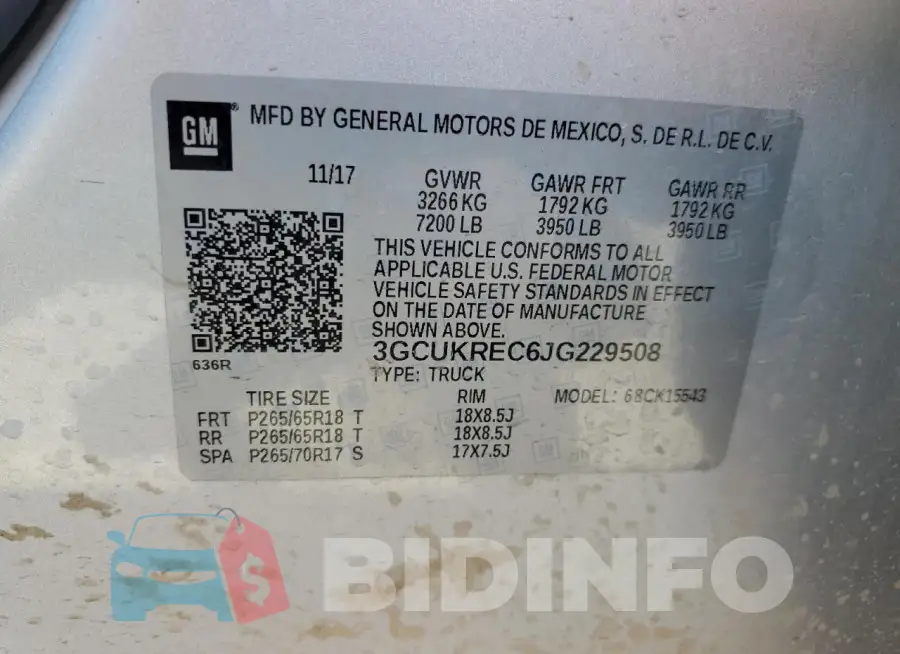 3GCUKREC6JG229508 Photo# 12