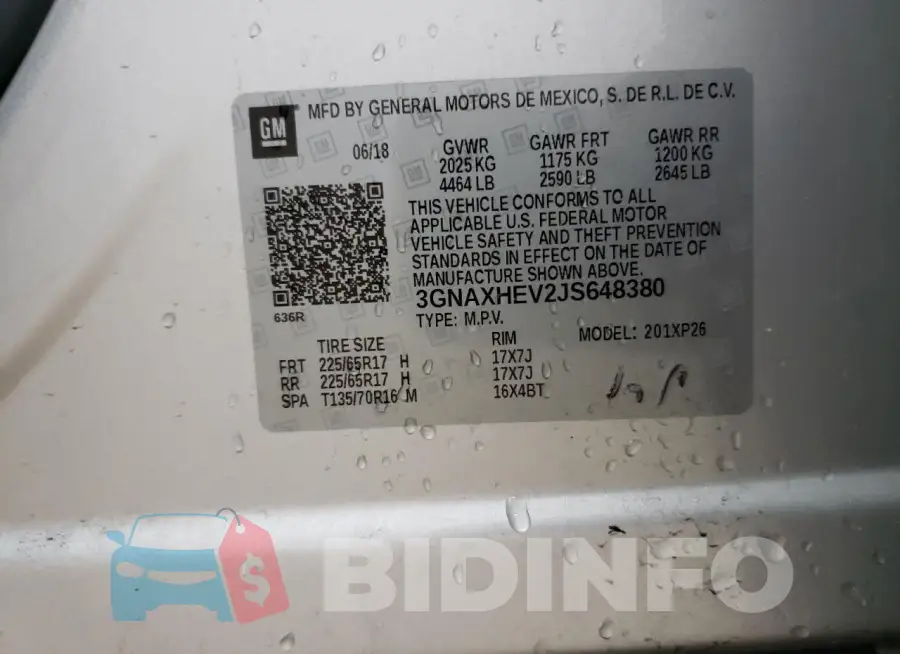 3GNAXHEV2JS648380 Photo# 14