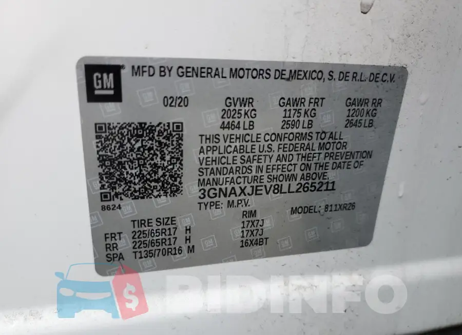 3GNAXJEV8LL265211 Photo# 12