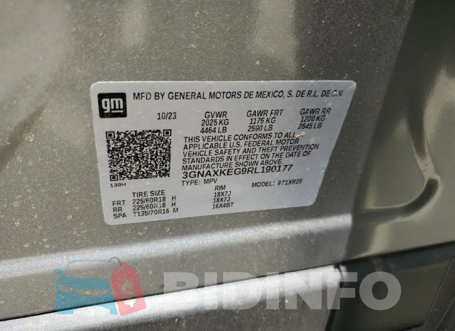 3GNAXKEG9RL190177 Photo# 12