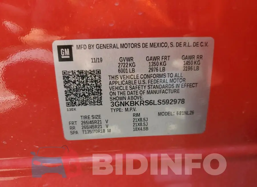 3GNKBKRS6LS592978 Photo# 13