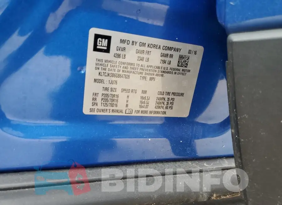 KL7CJKSB6GB647826 Photo# 12