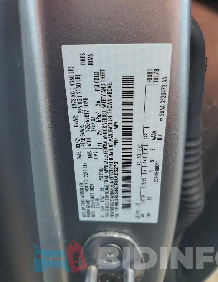 1FMCU0GN5RUA55273 Photo# 13