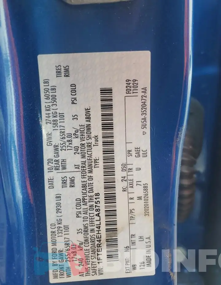 1FTER4EH4LLA87518 Photo# 13