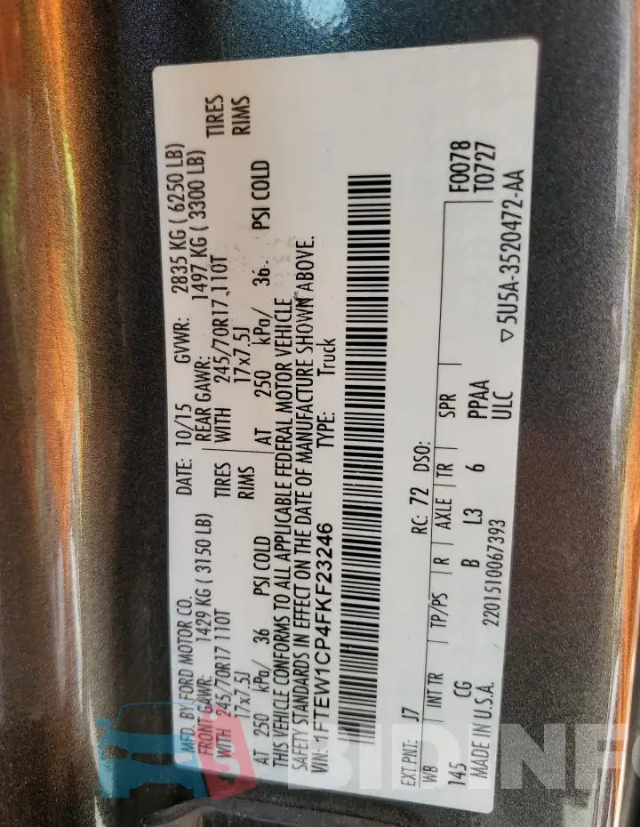 1FTEW1CP4FKF23246 Photo# 12