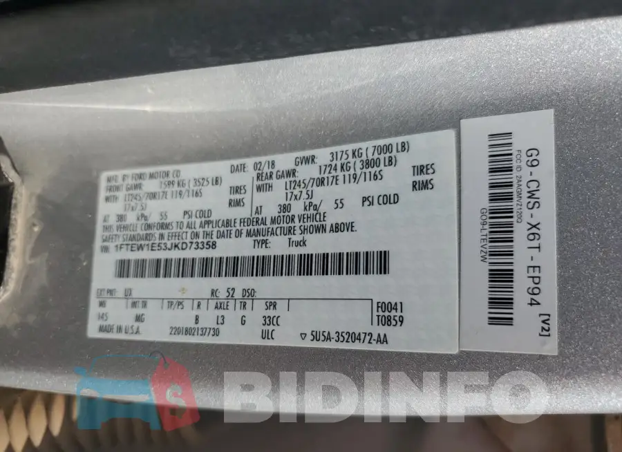 1FTEW1E53JKD73358 Photo# 12