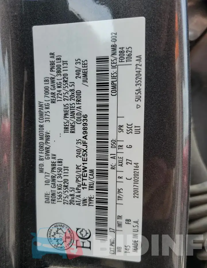 1FTEW1E5XJFA98936 Photo# 12