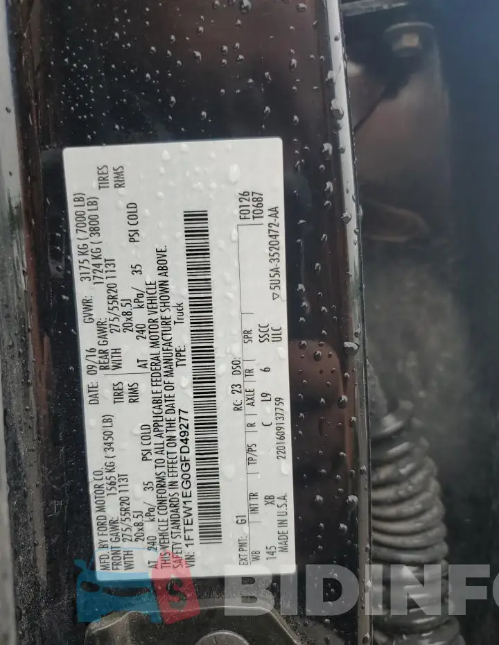 1FTEW1EG0GFD49277 Photo# 12