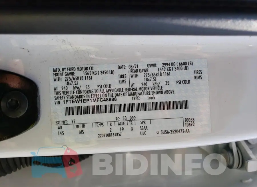 1FTEW1EP1MFC48888 Photo# 12