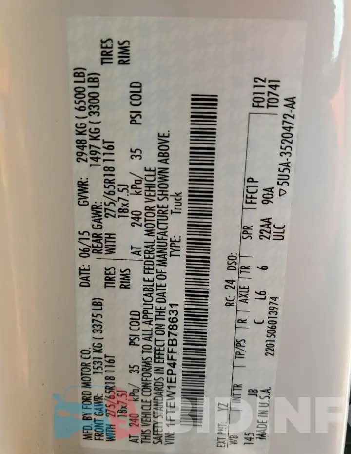 1FTEW1EP4FFB78631 Photo# 12