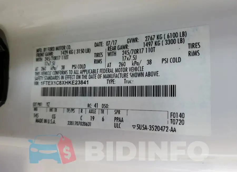 1FTEX1C8XHKE23841 Photo# 12