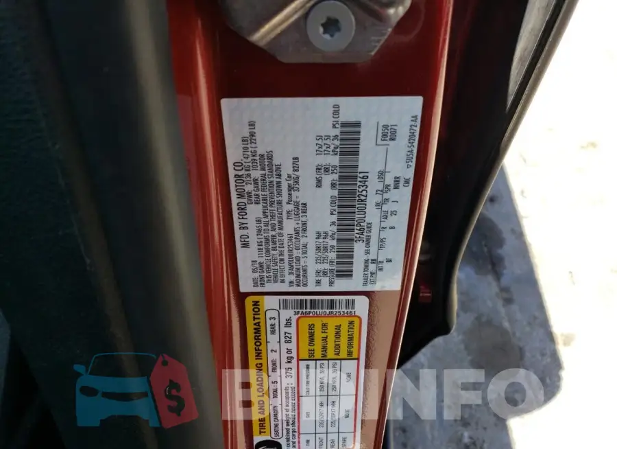 3FA6P0LU0JR253461 Photo# 12
