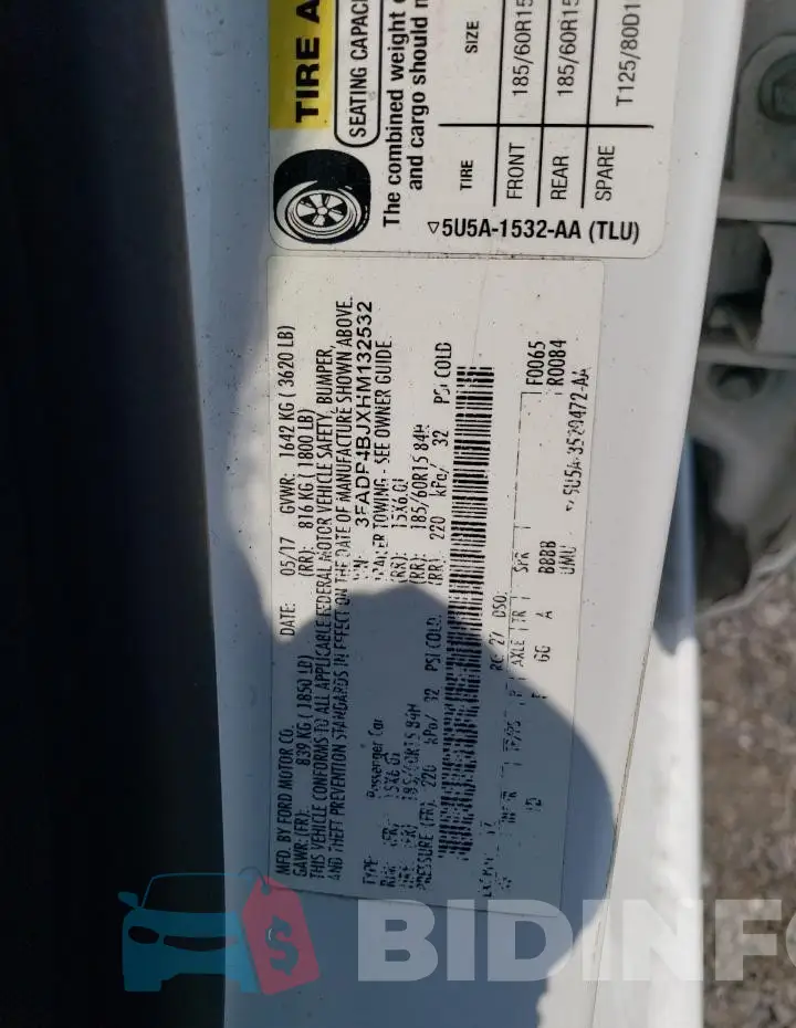 3FADP4BJXHM132532 Photo# 12