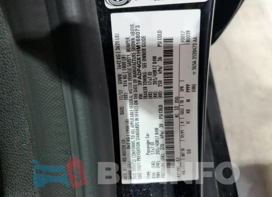 3FADP4GX1HM168073 Photo# 12