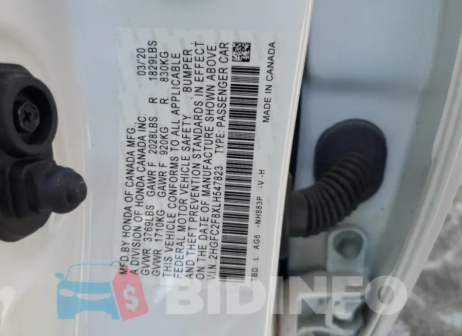 2HGFC2F8XLH547823 Photo# 12