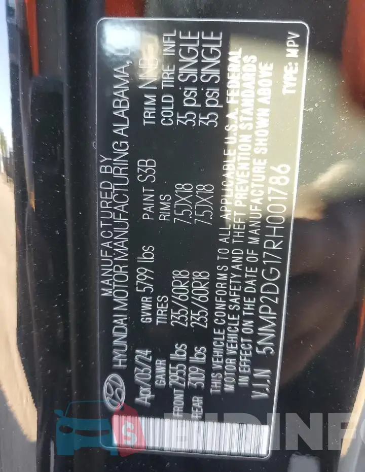 5NMP2DG17RH001786 Photo# 13