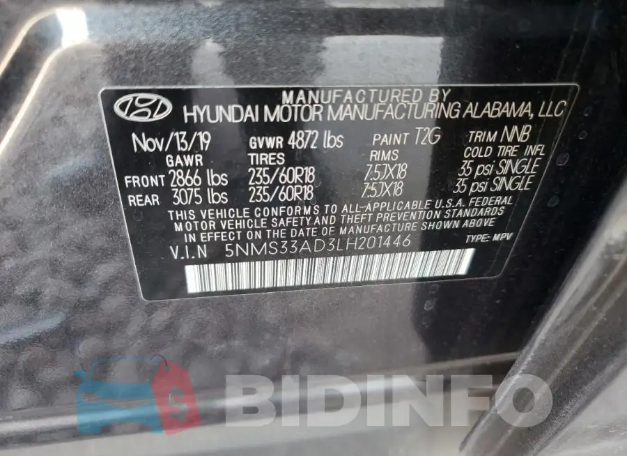 5NMS33AD3LH201446 Photo# 12