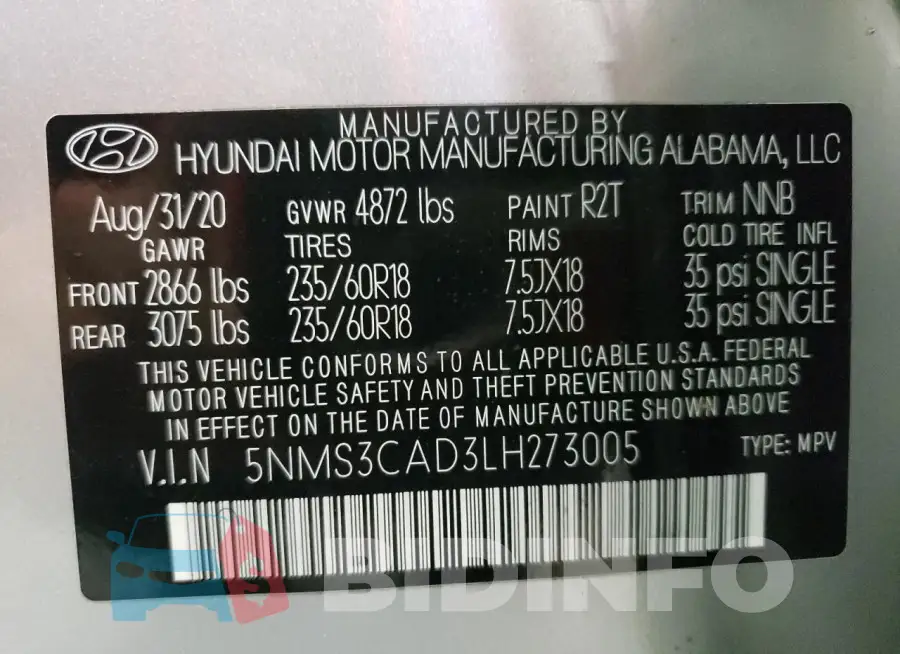 5NMS3CAD3LH273005 Photo# 13