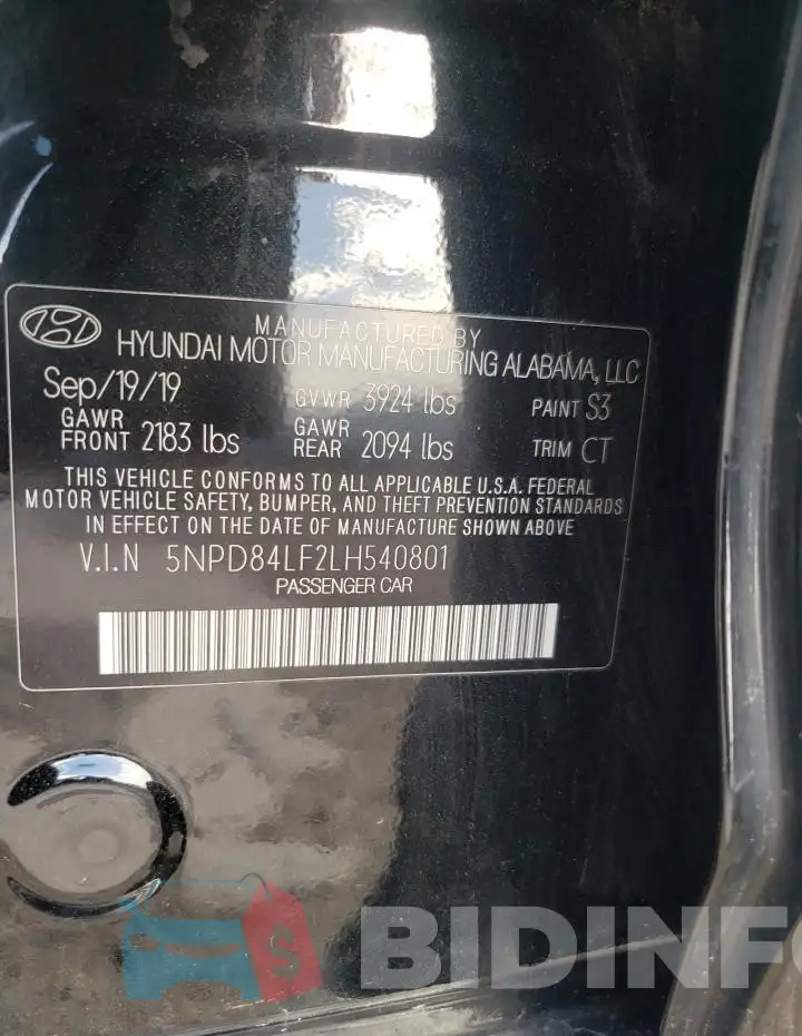 5NPD84LF2LH540801 Photo# 12