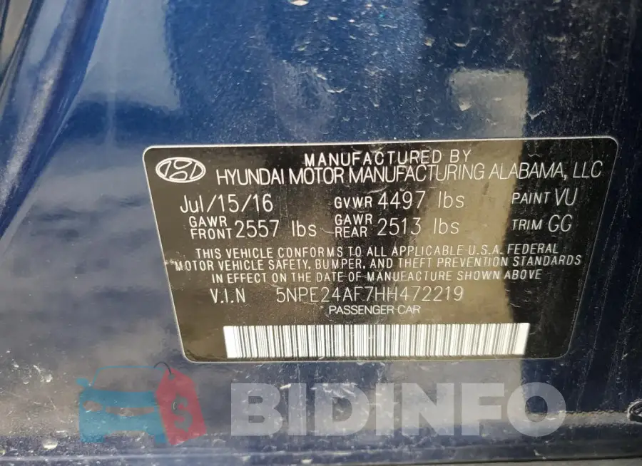 5NPE24AF7HH472219 Photo# 12