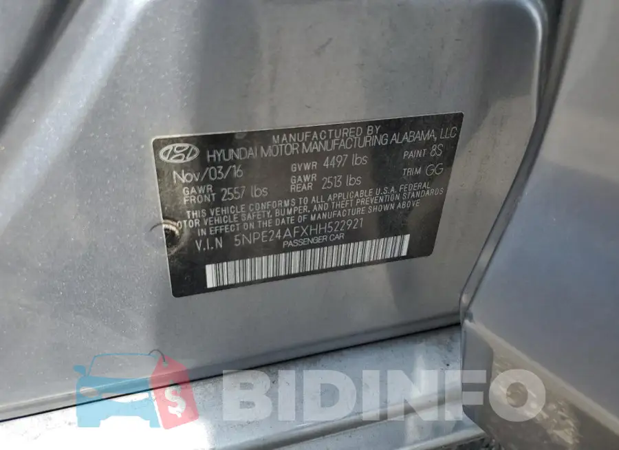 5NPE24AFXHH522921 Photo# 12