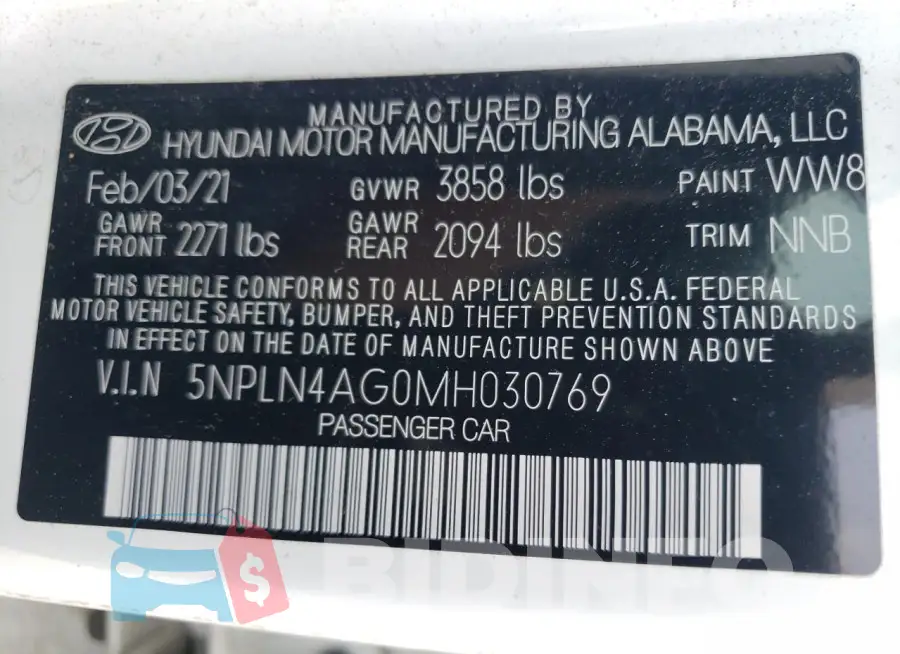 5NPLN4AG0MH030769 Photo# 12