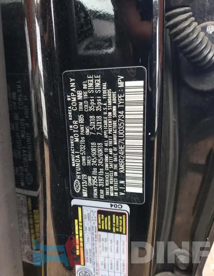KM8R24HE7LU035734 Photo# 13