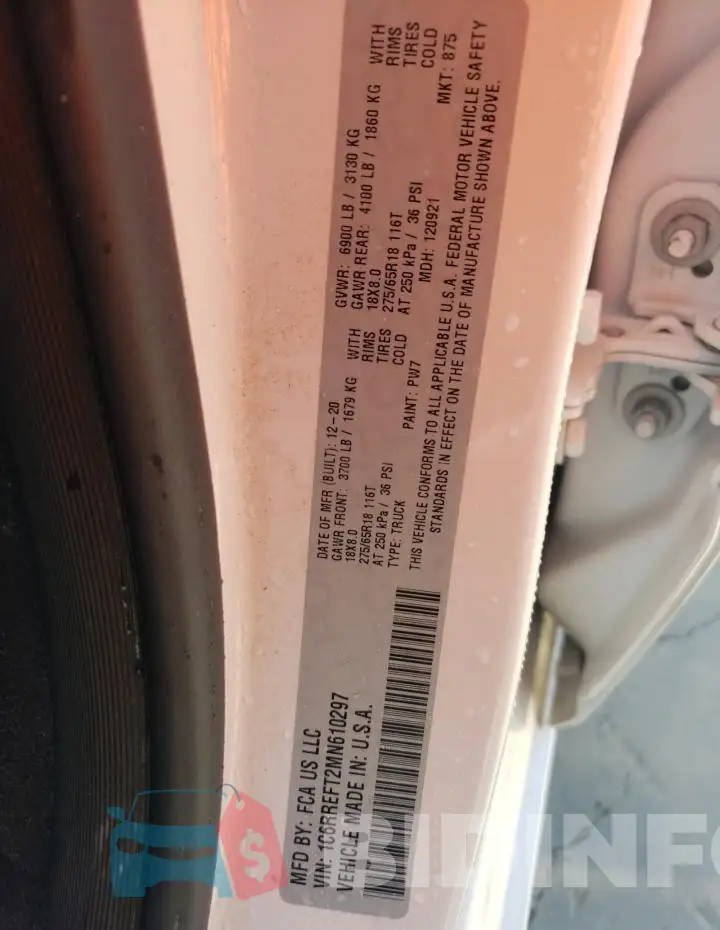 1C6RREFT2MN610297 Photo# 12