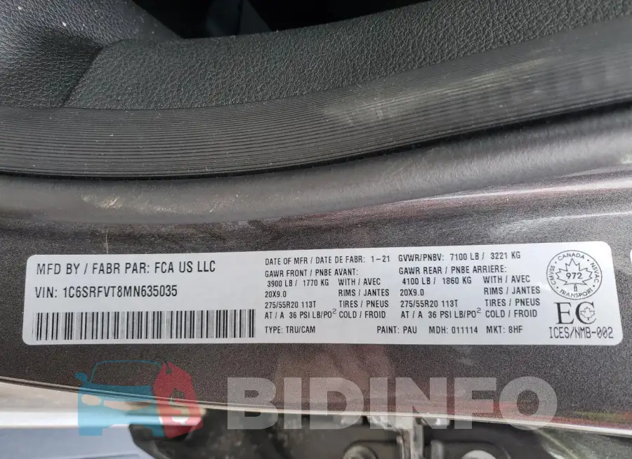 1C6SRFVT8MN635035 Photo# 12