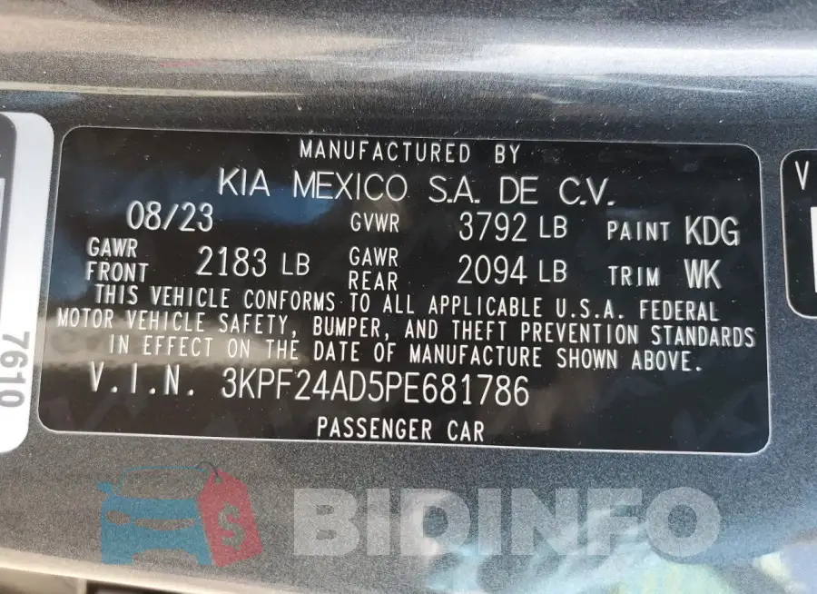 3KPF24AD5PE681786 Photo# 12