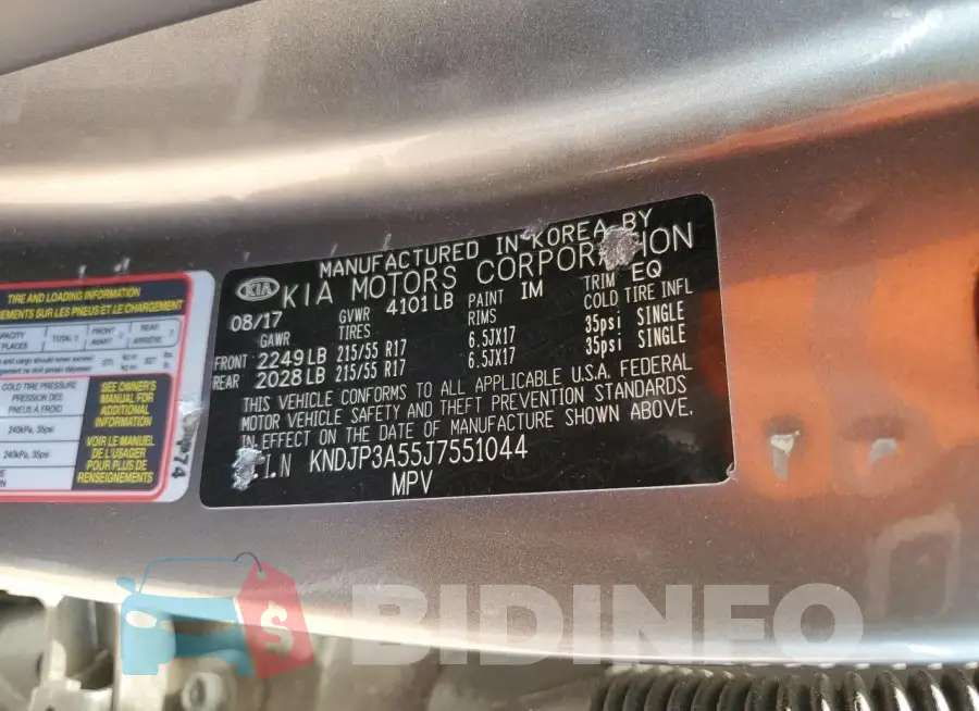 KNDJP3A55J7551044 Photo# 13