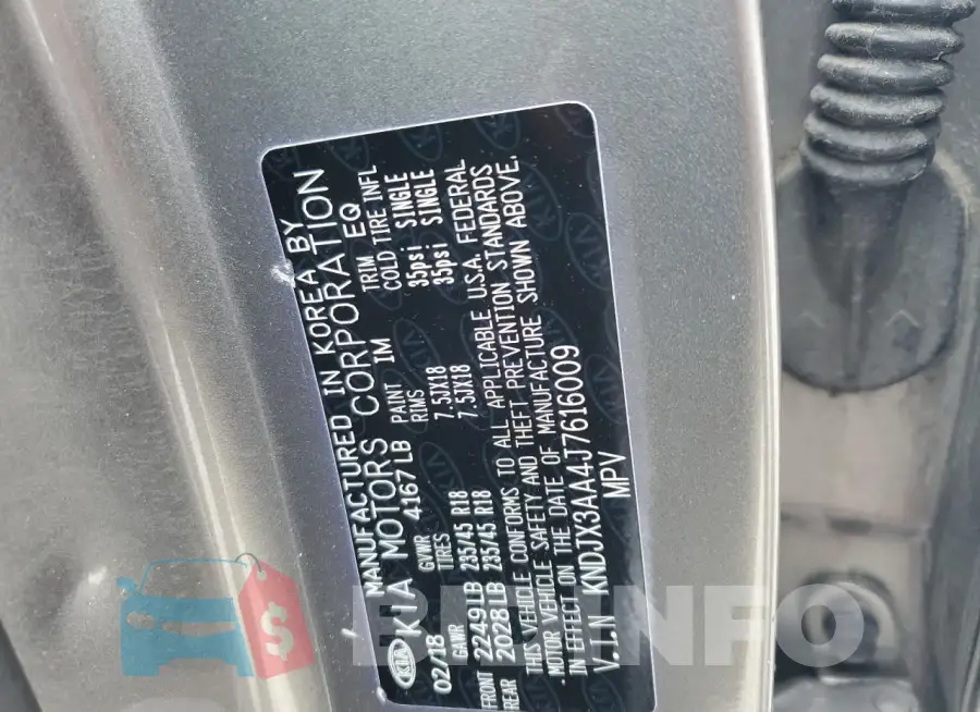 KNDJX3AA4J7616009 Photo# 12