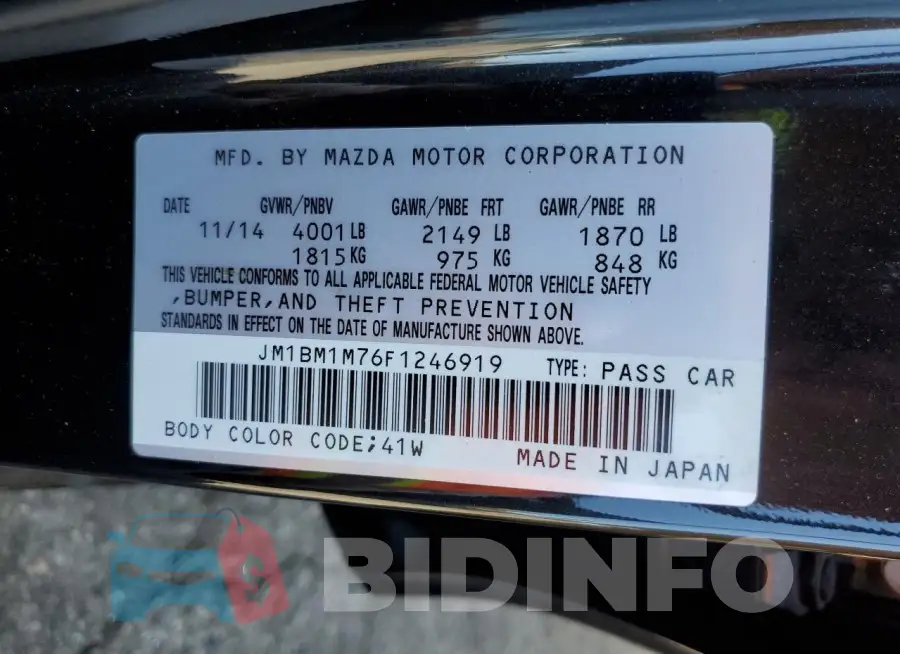 JM1BM1M76F1246919 Photo# 12