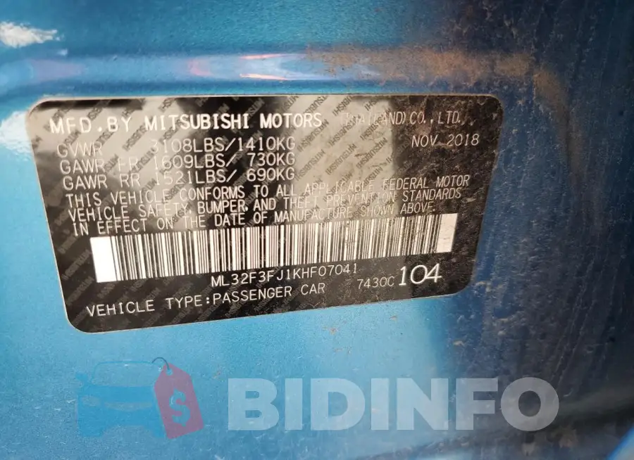 ML32F3FJ1KHF07041 Photo# 12