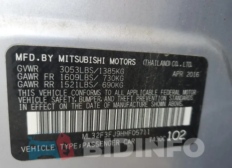 ML32F3FJ9HHF05711 Photo# 13