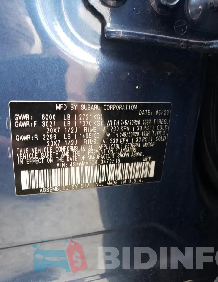 4S4WMAPD4L3472519 Photo# 13