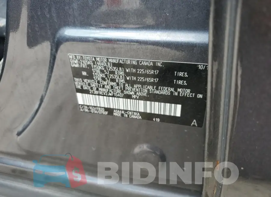 2T3BFREV2JW715407 Photo# 13