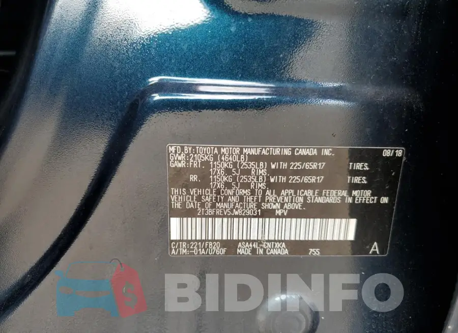2T3BFREV5JW829031 Photo# 13