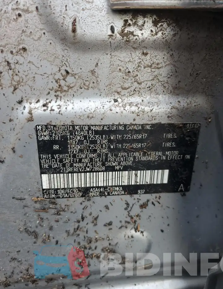 2T3RFREV2JW728608 Photo# 12