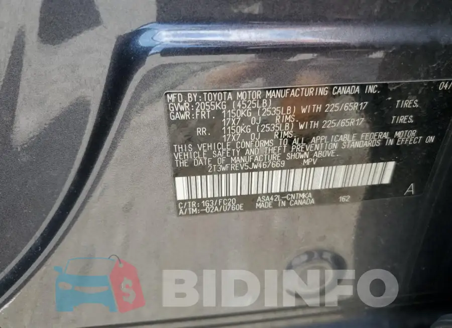 2T3WFREV5JW467669 Photo# 13