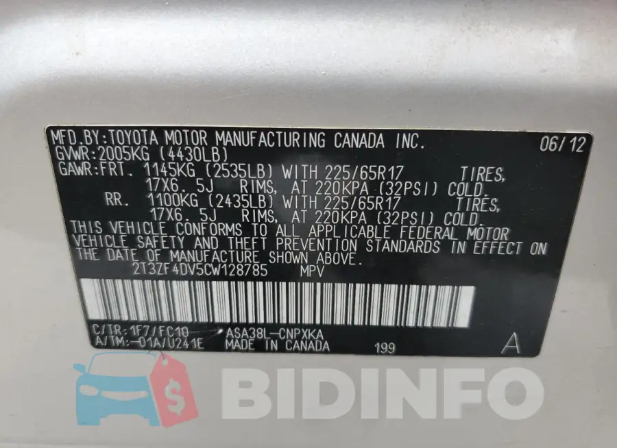2T3ZF4DV5CW128785 Photo# 14