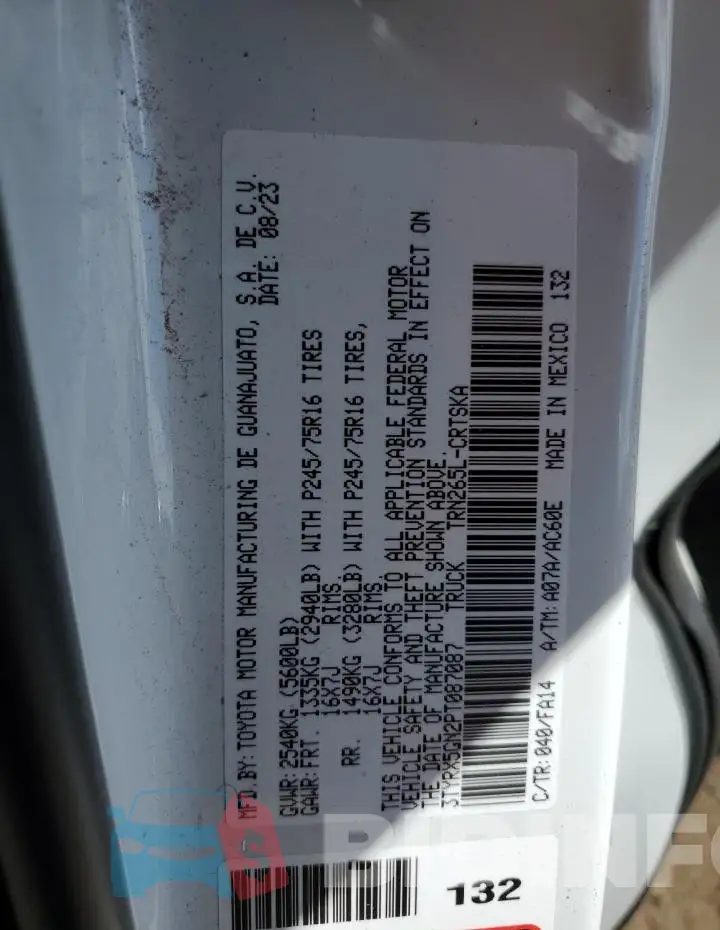 3TYRX5GN2PT087087 Photo# 12