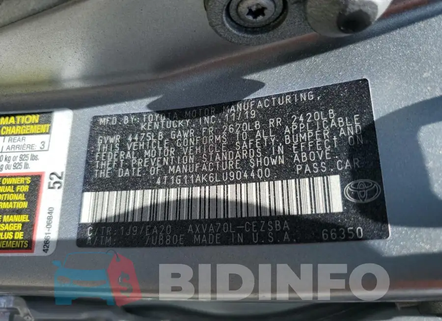4T1G11AK6LU904400 Photo# 13