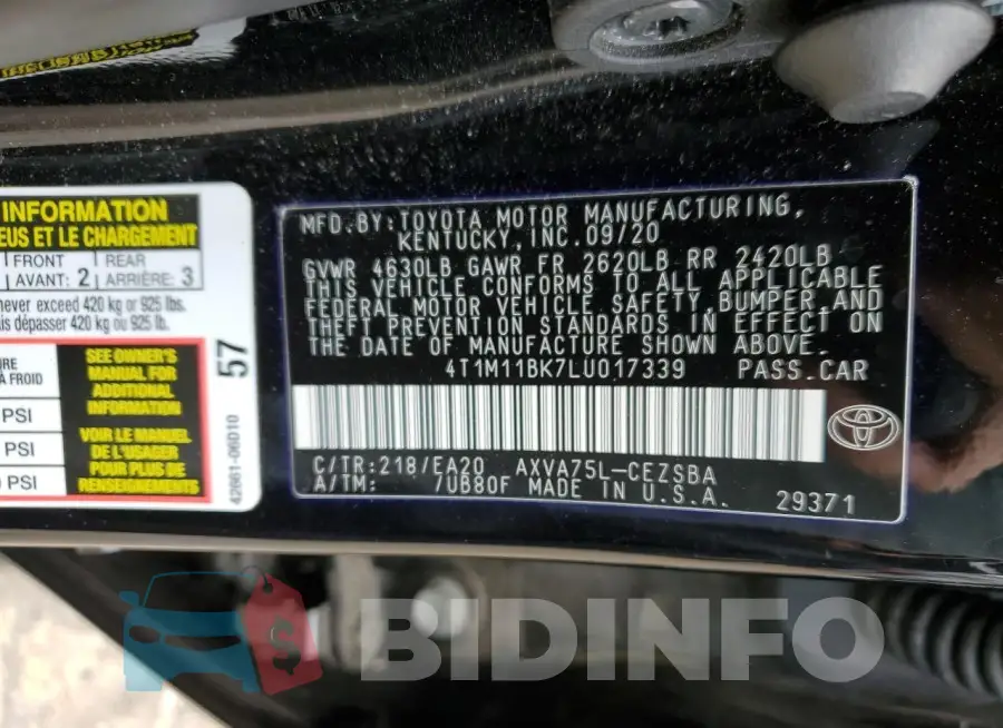 4T1M11BK7LU017339 Photo# 12