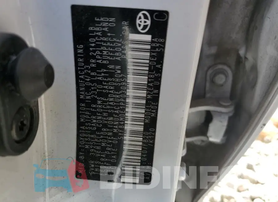 5YFB4MDE1PP030957 Photo# 12